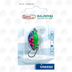 لوری ماهی مصنوعی قزلی بالزر ۱۶۰۲۳۰۰۰۳ Balzer Trout Attack 3cm 2g - Sinkend