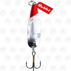 قاشقک ماهیگیری نقره ای قرمز روبلکس ۸۱ میلیمتر ۲۴ گرم RUBLEX ORKLA 6 ATR