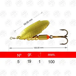 لانسه مپسو  طلایی   ۱۹ گرم سایز ۵ MAPSO Popper-METAL 5 Oro