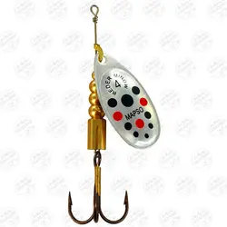 لانسه ماهیگیری مپسو نقره ای خال مشکی قرمز ۹٫۵ گرم سایز ۴  MAPSO Reder-DEC 4 MINOW PLATA