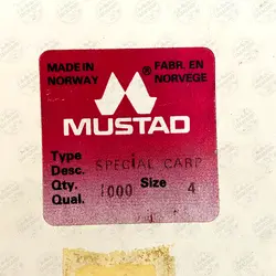 قلاب کپوری موستاد نروژ Special Carp سایز ۴ بسته ۱۰ عددی