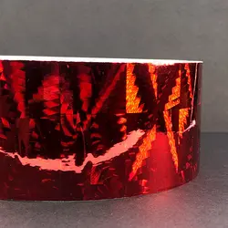 برچسب شبرنگ هولوگرام قرمز قاشقک و لانسه کد HE10