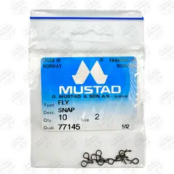 اسنپ فلای برنزی موستاد بسته ۱۰ عددی سایز ۲  Mustad FLY SNAP 77145