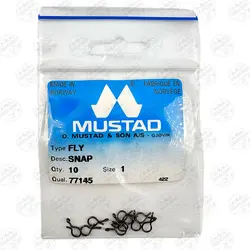 اسنپ فلای برنزی موستاد بسته ۱۰ عددی سایز ۱  Mustad FLY SNAP 77145