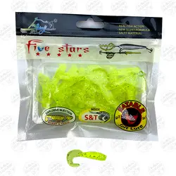 طعمه مصنوعی ژله ای دم داسی Five Stars بسته 30 عددی 4 سانتی متر (سبز)