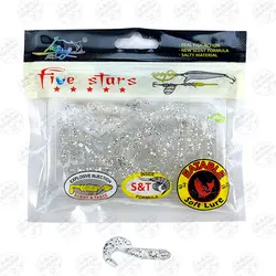 طعمه مصنوعی ژله ای دم داسی Five Stars بسته 30 عددی 4 سانتی متر (نقره ای)