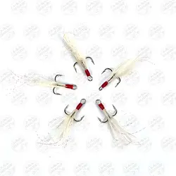 قلاب سه شاخ پردار موستاد نروژ بسته 5 عددی سایز 12 IN-LINE TRIPLE GRIP FEATHERED