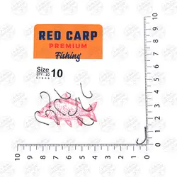 قلاب ماهیگیری  RED CARP کپوری مدل Crank سایز 10 بسته ۱۰ عددی