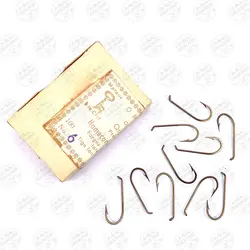 قلاب موستاد برنز سایز ۶ بسته ۱۰ عددی MUSTAD Hameçons Rounds HOOKS 57504