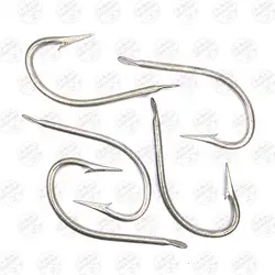 قلاب موستاد بدون چشمه دریایی آب شور سایز ۸/۰ بسته ۵ عددی MUSTAD Hameçons à Thon HOOKS 722