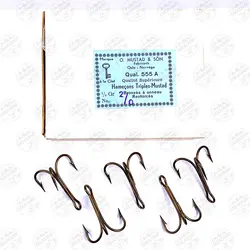 قلاب موستاد برنز سایز 2/0 بسته ۵ عددی MUSTAD Hameçons Triples HOOKS 555A