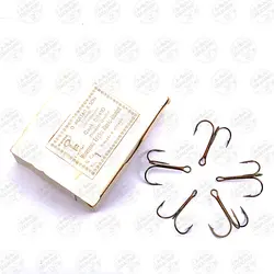 قلاب موستاد برنز سایز 1 بسته ۵ عددی MUSTAD Hameçons Triples Ronds HOOKS 5841O