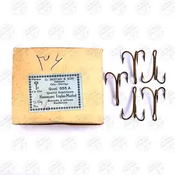 قلاب موستاد برنز سایز 1/0 بسته ۵ عددی MUSTAD Hameçons Triples HOOKS 555A