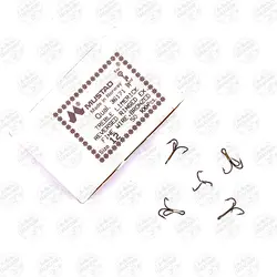 قلاب موستاد سرکج برنز سایز ۱۲ بسته ۵ عددی MUSTAD Treble Limerick HOOKS 36171A
