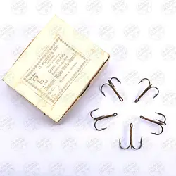 قلاب موستاد برنز سایز ۴ بسته ۵ عددی MUSTAD Hameçons Triples Ronds HOOKS 5841O