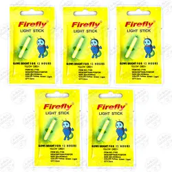 فسفر ماهیگیری فایر فلای ۵ بسته ۲ عددی ۴.۵ در ۳۵میلی متر Firefly LIGHT STICK 4.5*39mm | فرا کمپ| فروشگاه لوازم ماهیگیری و کمپینگ