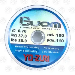 نخ ماهیگیری نایلون یوزوری سبز کم رنگ سایز ۰.۷۰، ۱۰۰متر YO-ZURI GUAM Dia:0.70,100 M | فرا کمپ| فروشگاه لوازم ماهیگیری و کمپینگ