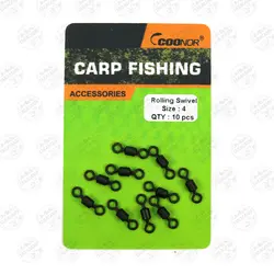 دوراهی مشکی کونور سایز 4 بسته ۱۰ عددی COONOR | فرا کمپ| فروشگاه لوازم ماهیگیری و کمپینگ