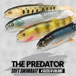 طعمه ماهی مصنوعی ژله ای Predator بسته ۴ عددی ۶.۵ سانتی متر ۳ گرم