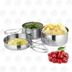 ظروف استیل پخت و پز کوهنوردی و کمپینگ ۸ پارچه Camelwill