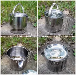 ظرف استیل پخت و پز کوهنوردی و کمپینگ ۱.۲ لیتری Camelwill
