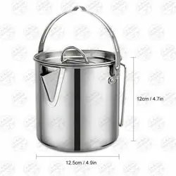 ظرف استیل پخت و پز کوهنوردی و کمپینگ ۱.۲ لیتری Camelwill