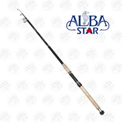 چوب ماهیگیری تلسکوپی آلبا استار Super Strong  مشکی طول ۴۰۰ سانتی متر