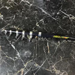 چوب ماهیگیری تلسکوپی آلبا استار Super Strong  مشکی طول ۴۰۰ سانتی متر