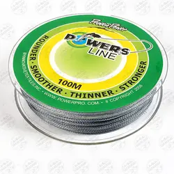 نخ براید ماهیگیری پاور لاین رنگ طوسی سایز ۰/۴۰  ۱۰۰متری