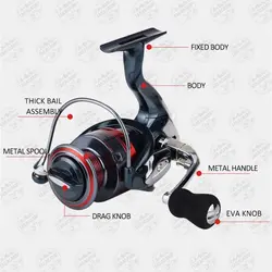 چرخ ماهیگیری فلزی یوموشی مدل XS6000