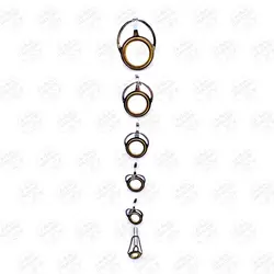 حلقه (گاید) یدکی چوب ماهیگیری ۲ تکه ۶ عددی