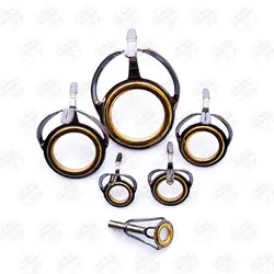 حلقه (گاید) یدکی چوب ماهیگیری ۲ تکه ۶ عددی