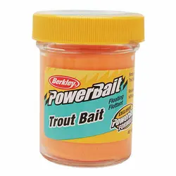 خمیر برکلی پاور بیت قزل آلا کرم خونی Berkley PowerBait Original Scent Fl. Orange