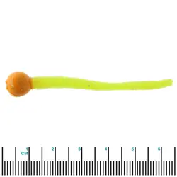 طعمه مصنوعی برکلی دم موشی زرد - نارنجی  بسته ۱۳ عددی