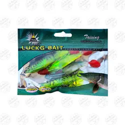 لور ماهی ژله ای ماهیگیری Luckg Bait  مجموعه ۴ عددی مدل ۱۷۰۴