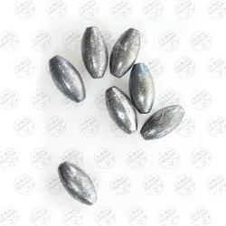 سرب ماهیگیری زیتونی سوراخ دار ۴۰ گرم سایز ۸ بسته ۵ عددی