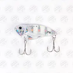 لور ماهیگیری فلزی ۲۵ گرمی شب تاب نقره ای سفید