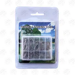 مجموعه قلاب ماهیگیری به همراه جعبه قلاب Hong DA بسته ۸۰ عددی