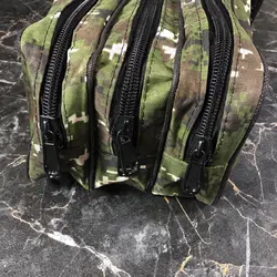 کیف لنسر ماهیگیری سه زیپ  ۹۰ سانتی طرح استتار سبز