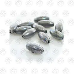 سرب ماهیگیری زیتونی سوراخ دار ۱۰ گرم سایز ۴ بسته ۱۰ عددی