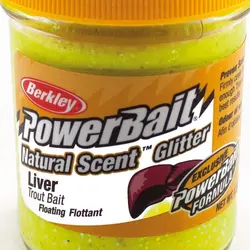 خمیر برکلی پاور بیت قزل آلا Berkley Powerbait Dough Natural Scent Liver Sunshine Yellow