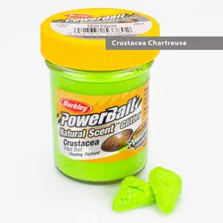 خمیر برکلی پاور بیت قزل آلا Berkley Powerbait Natural Scent Trout Bait Glitter Crustacea Chartreuse