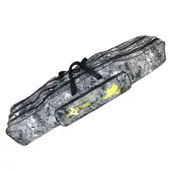 کیف لنسر ماهیگیری سه زیپ Hong Ying طرح استتار طوسی