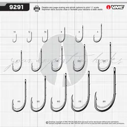 قلاب ماهیگیری VMC فرانسه قرمز ۹۲۹۱ بسته ۱۰ عددی سایز ۶