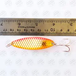 قاشقک ماهیگیری ۱۵ گرم ۶.۵ سانتی متر طلایی نارنجی