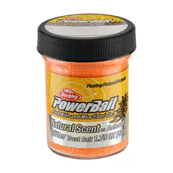 خمیر برکلی انیس نارنجی پاور بیت قزل آلا PowerBait Nat Glitter Trout Bait Fluorescent Orange