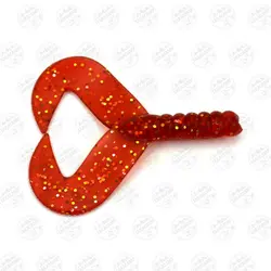 طعمه مصنوعی ماهیگیری دم فرفری قرمز ۳ گرم ۶ سانتی متر بسته ۳ عددی