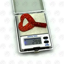 طعمه مصنوعی ماهیگیری دم فرفری قرمز ۳ گرم ۶ سانتی متر بسته ۳ عددی