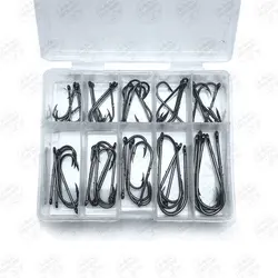 مجموعه قلاب ماهیگیری به همراه جعبه قلاب ۵۰ عددی