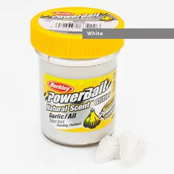 خمیر برکلی پاور بیت قزل آلا Berkley Powerbait Natural Scent Trout Bait Glitter Garlic White